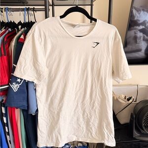 Gymshark White Short Sleeve Tee Mens M